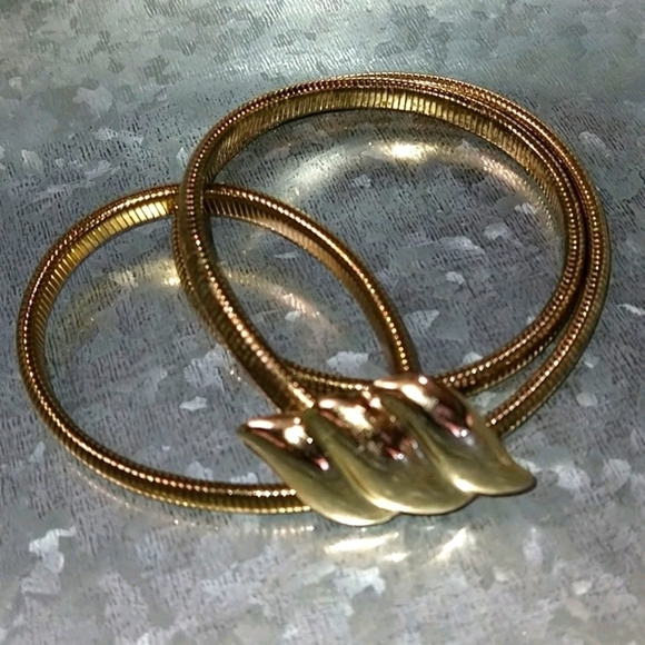 Vintage Slinky Grannycore gold tone belt main image 4
